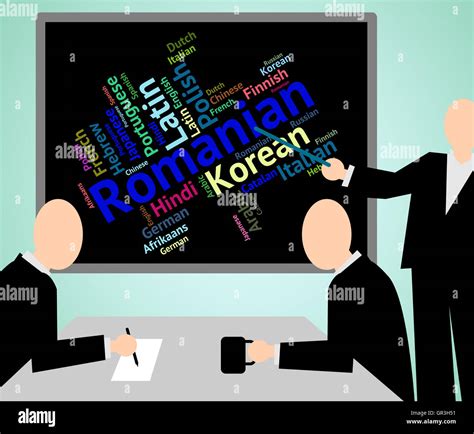 Idioma Rumano Que Representan Idiomas Y Dialecto Lingo Fotografía De Stock Alamy