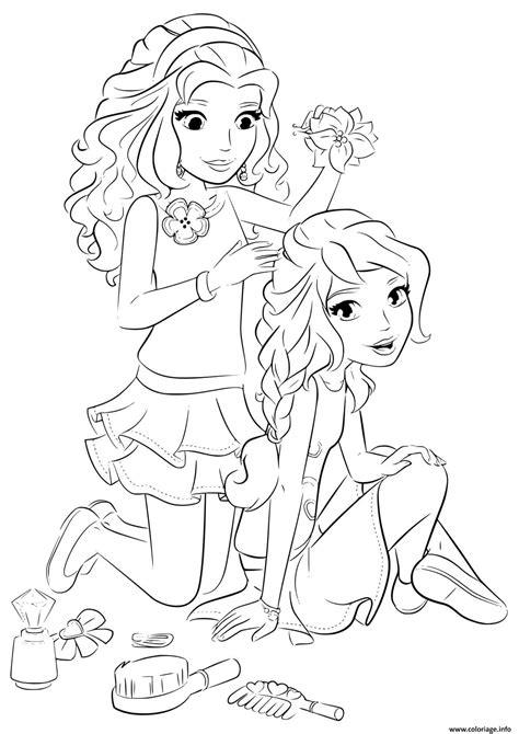 Coloriage Friends Coiffure Coloriages Dessins Animes Lego Friends My Xxx Hot Girl