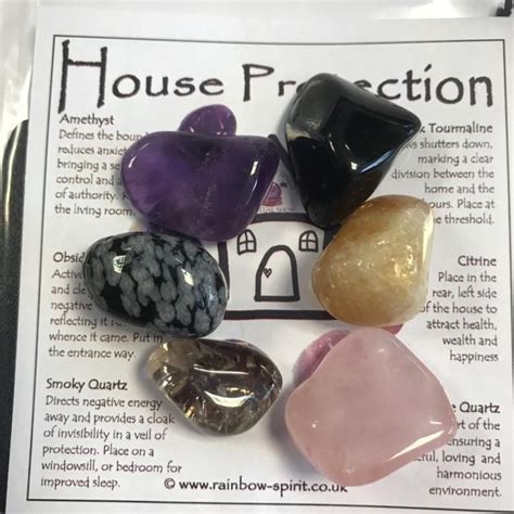 House Home Protection Crystal Set Etsy Chakra Healing Crystals