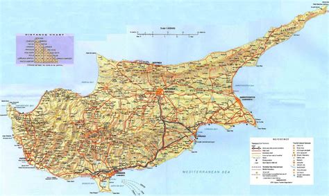 Temperatura medie la nicosia este de 29°c in iulie si august si de 10°c in. Harta Cipru harta rutiera a Ciprei harta turistica Cipru harti on line Cipru Map Cipru Harta ...
