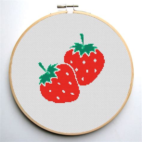Cross Stitch Pattern Pdf Strawberry Instant By Crossstitchforyou