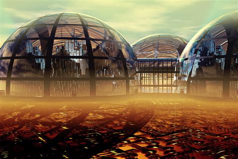 Domed Futuristic City Photograph By Carol And Mike Werner