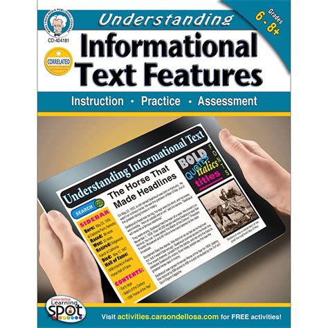 Understanding Informational Text Features - CD-404181 | Carson Dellosa Education | Comprehension