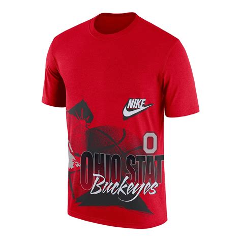 Ohio State Buckeyes Nike Mx90 90s Hoop Red T Shirt Shop Osu Buckeyes