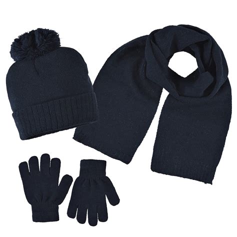 Polarwear Boys Hatscarf And Glove Set Kids Cold Weather Winter