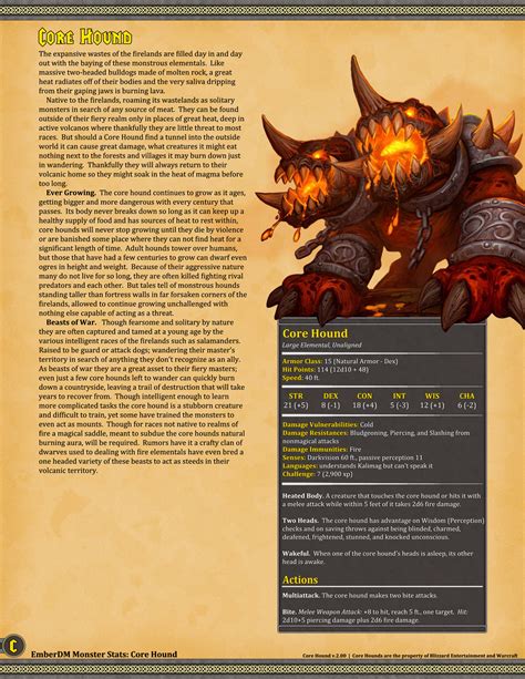Ember Dungeon Mastery — World Of Warcraft Molten Core Monsters Dandd 5e