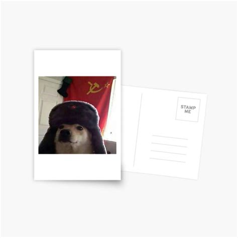 Communist Doggo Postcard For Sale By Jimmbo Redbubble