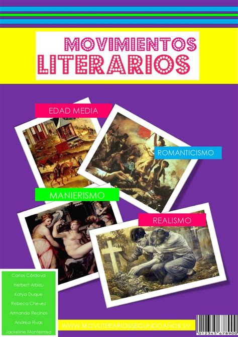 Movimientos Literarios Literario Literatura Española Figuras Literarias