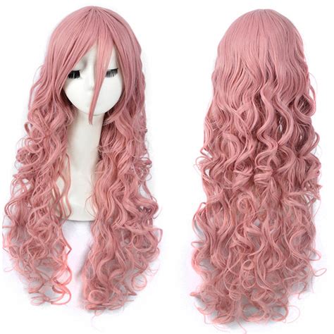 Tlt Long Curly Women Heat Resistent Synthetic Wigs Cosplay Party Wigs