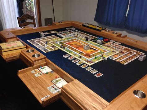 Diy board gaming table on the cheap! Playing Talisman on the new table | Board game table, Board game room, Gaming table diy