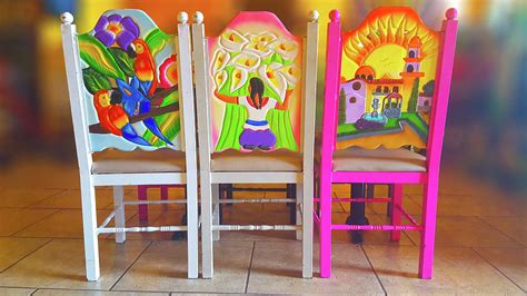 Carved Hand Painted Mexican Chairs Photograph By Art Spectrum