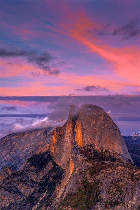 Sunset On The Dome Yosemite National Park California