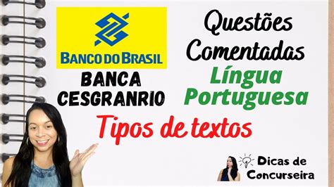 Questão CESGRANRIO Concurso Banco do Brasil YouTube