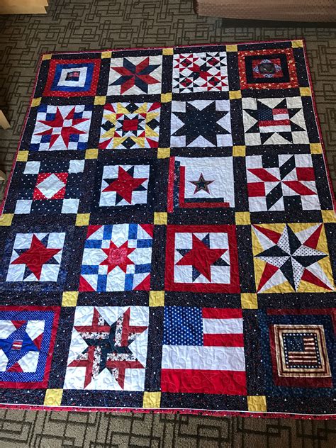 Patriotic Quilt Made For My Dad He Is Retired From The Navy