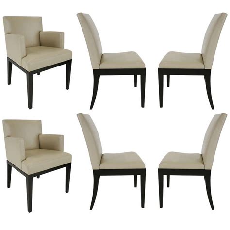 set of six leather dining chairs by christian liaigre at 1stdibs