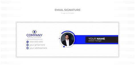 Premium Vector Professional Vector Email Signature Template Email Footer