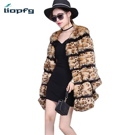 2017 New Fashion Women Winter High Imitation Fox Fur Jackets Female
