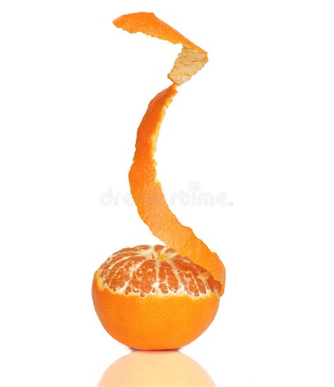 Half Peeled Orange Stock Photo Image Of Breakfast Isolated 6794560