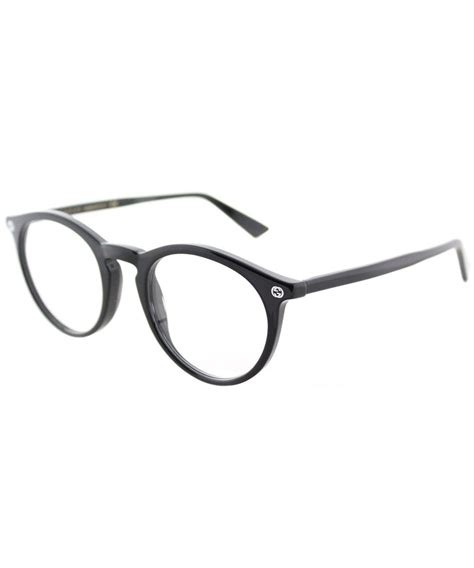 Gucci Gg0121o 001 Shiny Black Round Eyeglasses Modesens Round Eyeglasses Eyeglasses Shiny