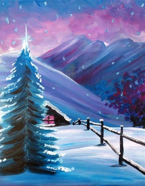 40 Simply Amazing Winter Painting Ideas Winter Scene Paintings