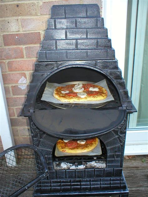 Shop our vast selection of products and best online deals. First pizzas in wood-fired chiminea | Outdoor fire pit diy ...