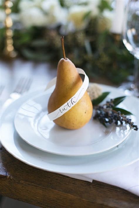 8 Unique Place Card Ideas For Thanksgiving Fruit Wedding Wedding