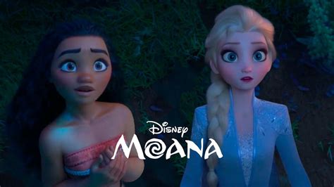 Elsa And Moana Go To The Sea Forest Spirit Frozen Fanmade Scene Youtube