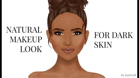 Natural Makeup Look Dark Skin ~ Sophinab Youtube