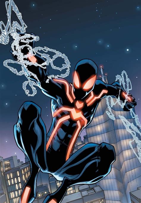 Spider Man Stealth Suit Peter Parker Is A Fictional Character A