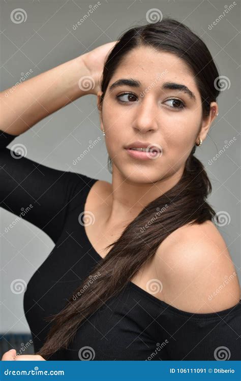 Posing Youthful Colombian Girl Stock Image Image Of Young Teen