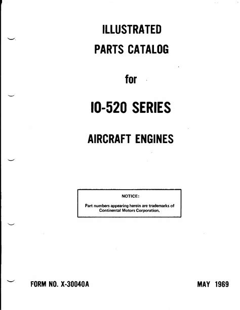 Continental Aircraft Engines Io 520 Parts Manual