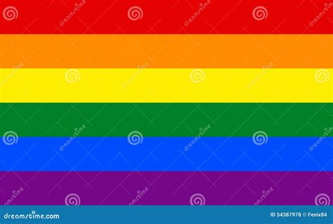 Six Color Rainbow Flag Or Gay Pride Stock Vector Illustration Of
