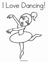Coloring Dance Dancing Ballerina Dancer Hop Hip Ballet Dream Colouring Sheets Twistynoodle Noodle Printable Outline Template Built California Usa Login sketch template