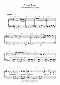 Ghost Town Sheet Music The Specials Beginner Piano Abridged