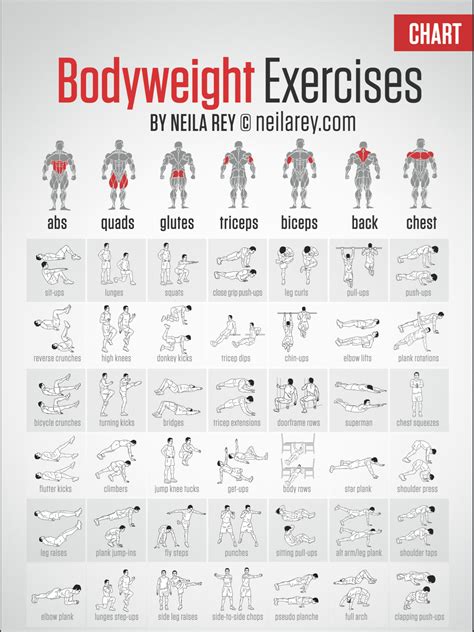 Complete List Of Bodyweight Exercises