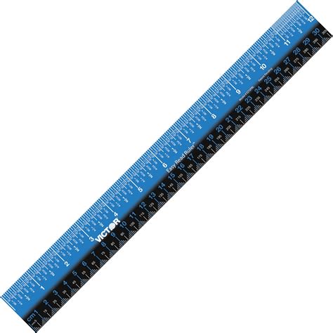 Victor Easy Read Ruler 12 Blueblack Plastic Ez12pbl