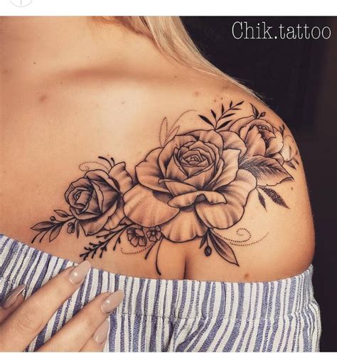 Pin By Joanne Mica On Tattos Shoulder Tattoos For Women Rose