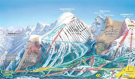 Banff Lake Louise Trail Maps Ski Map Ski Com