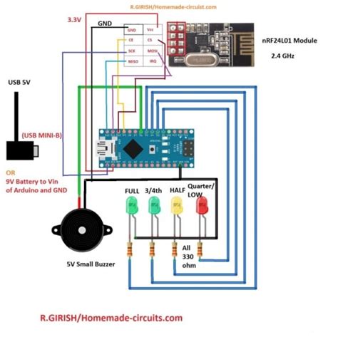 Ground, +5v, and the signal pin. Ultrasonic Fuel Level Indicator Circuit | Homemade Circuit ...