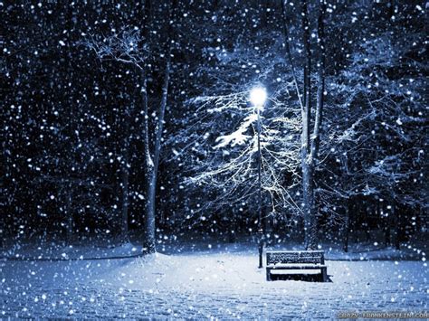 45 Snowy Winter Night Scenes Wallpaper