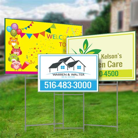 Custom Made Real Estate Yard Sign In Long Island Full Color Campaign