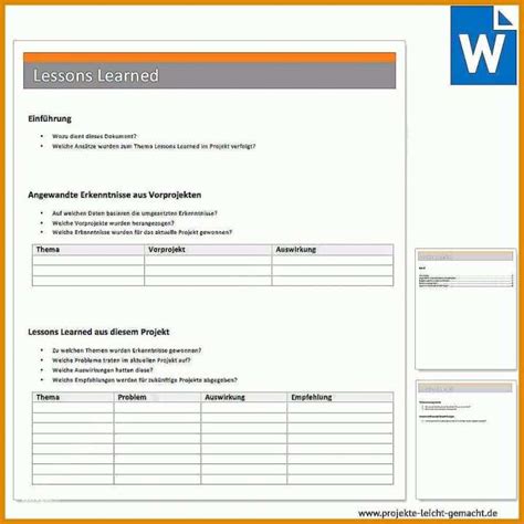 Projektstatusbericht excel vorlage, vertrag, schablone, formular oder dokument. 11 Einzigartig Lessons Learned Vorlage Excel Deutsch Für ...