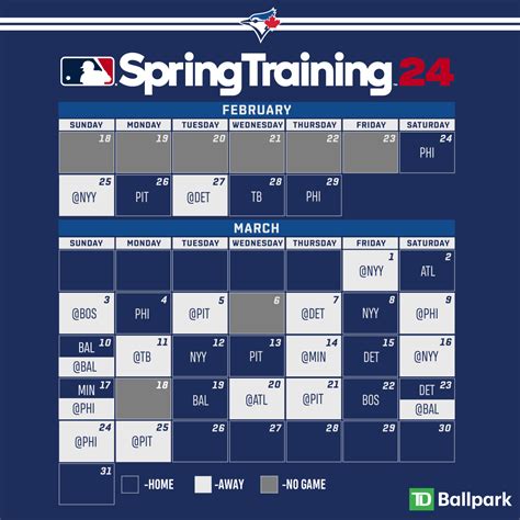 2024 Spring Training Schedule Rtorontobluejays
