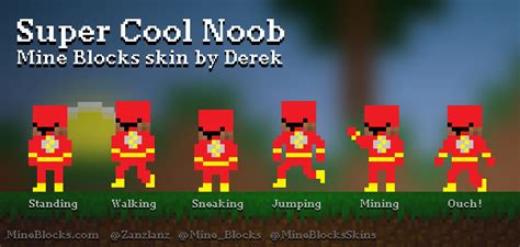 Mine Blocks Super Cool Noob Skin By Derek