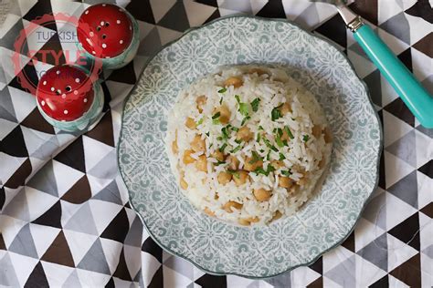 Rice Pilaf With Chickpeas Recipe Turkish Style Cooking