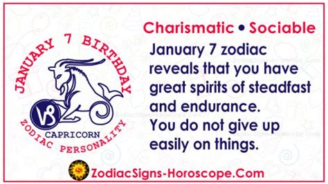 January 7 Zodiac Full Horoscope Birthday Personality Zsh