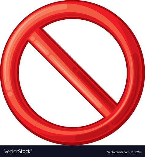 Not Allowed Sign Royalty Free Vector Image Vectorstock