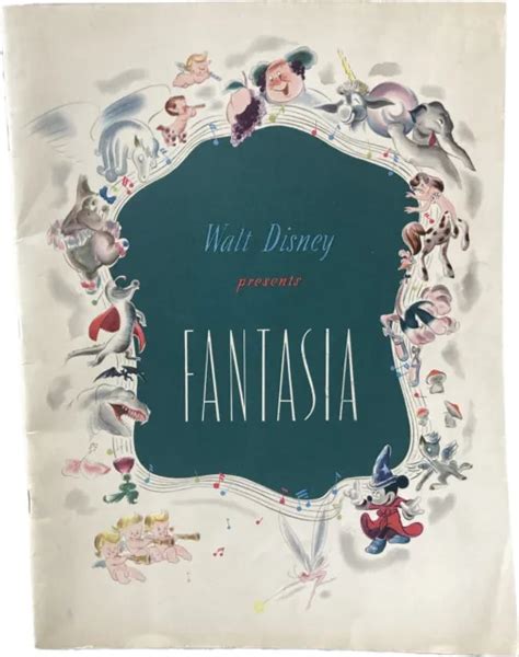 Walt Disney Presents Fantasiasouvenir Program For Animated Film