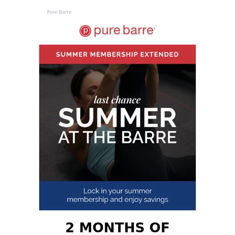 Expires Today Save On A Pure Barre Summer Membership Pure Barre