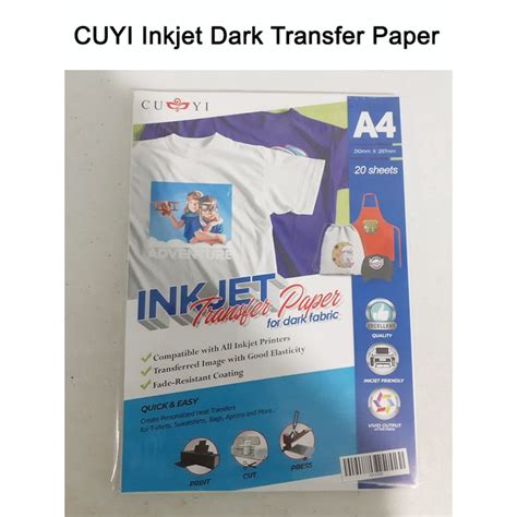 Newer Cuyi Dark Transfer Paper A4 20s Shopee Philippines